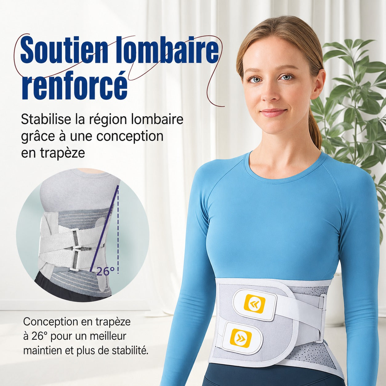 🌿 Ceinture médicale de soutien lombaire – maintien renforcé et confort au quotidien ✨