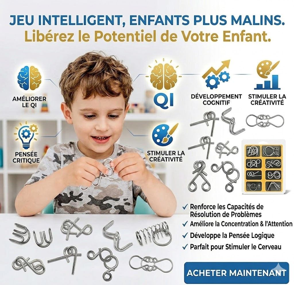 Jeu Intelligent pour Enfants et Adultes – Réfléchissez, Jouez et développer votre QI