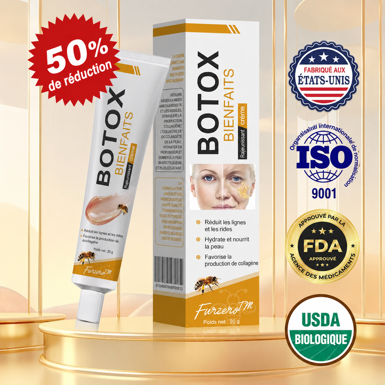 🐝 BeeVenom Lift Cream™ – La Crème Anti-Âge Qui Redonne Éclat, Fermeté et Jeunesse à Votre Peau en Quelques Minutes !